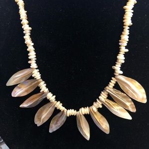 Beautiful Pearl and shellac Necklace